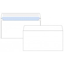 102x216mm Gummed Merlin White Opaqued Envelope 1000 pack 