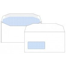 DLX Gummed Autofast White Opaqued Envelope 1000 pack 