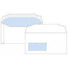 DLX Gummed Autofast White Window Opaqued Envelope 500 pack 